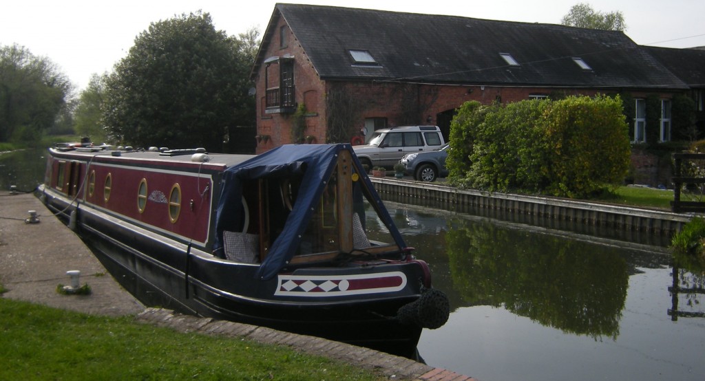 canal boat back ground